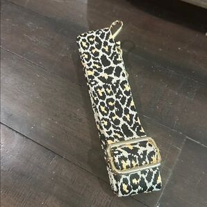 Leopard Print Strap with Gold Buckle